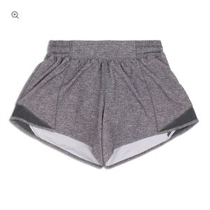 Lululemon Hotty Hot Shorts Heather Lux Multi Black/Heathered Black